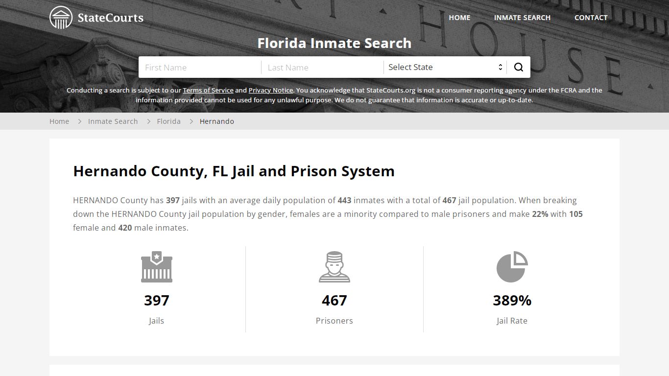 Hernando County, FL Inmate Search - StateCourts